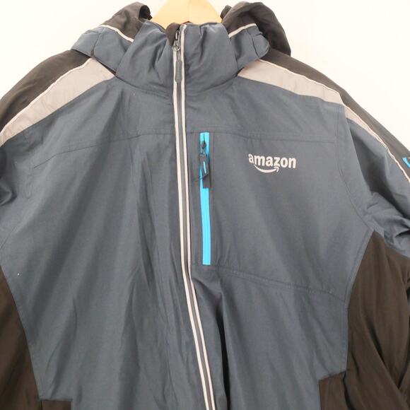 NEW Amazon Prime Driver Men's 2XL Parka Coat Hooded Winter Luly Yang Reflective - Picture 5 of 14